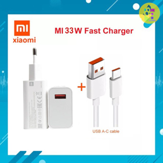 ชุดชาร์จXiaomi หัวชาร์จmi 33W Fast charge MI10 Mi9 k30pro 10Xpro mi9 9t 10Tpro k20 note9 note10 note9s pocoX3