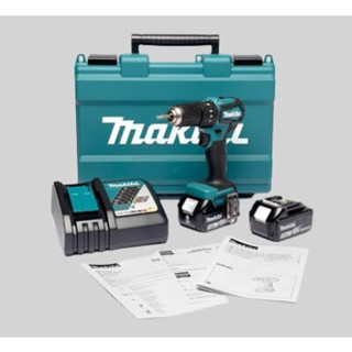 ชุดสว่านไร้สายกระแทก 18 โวลต์ (G-TYPE) MAKITA รุ่น HP488DWE ขนาด 13 มม. พร้อมแบตเตอรี่และแท่นชาร์จ