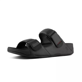 FITFLOP Mens GOGH Leather Slides รองเท้าแตะ หนัง ฟิตฟลอป ผู้ชาย แท้