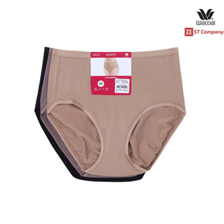 Wacoal Panty เต็มตัว ขอบเรียบ (3 ชิ้น ดำ เบจ น้ำตาล) WU4M30 กางเกงใน วาโก้ กางเกงในวาโก้ ทรงเต็มตัว กางเกงในผู้หญิง