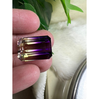 Lab created Ametrine 15x20 mm 1 pieces weight 27 carats