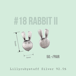 LLRB | ต่างหูเงิน 925 กระต่าย little Bunny silver925