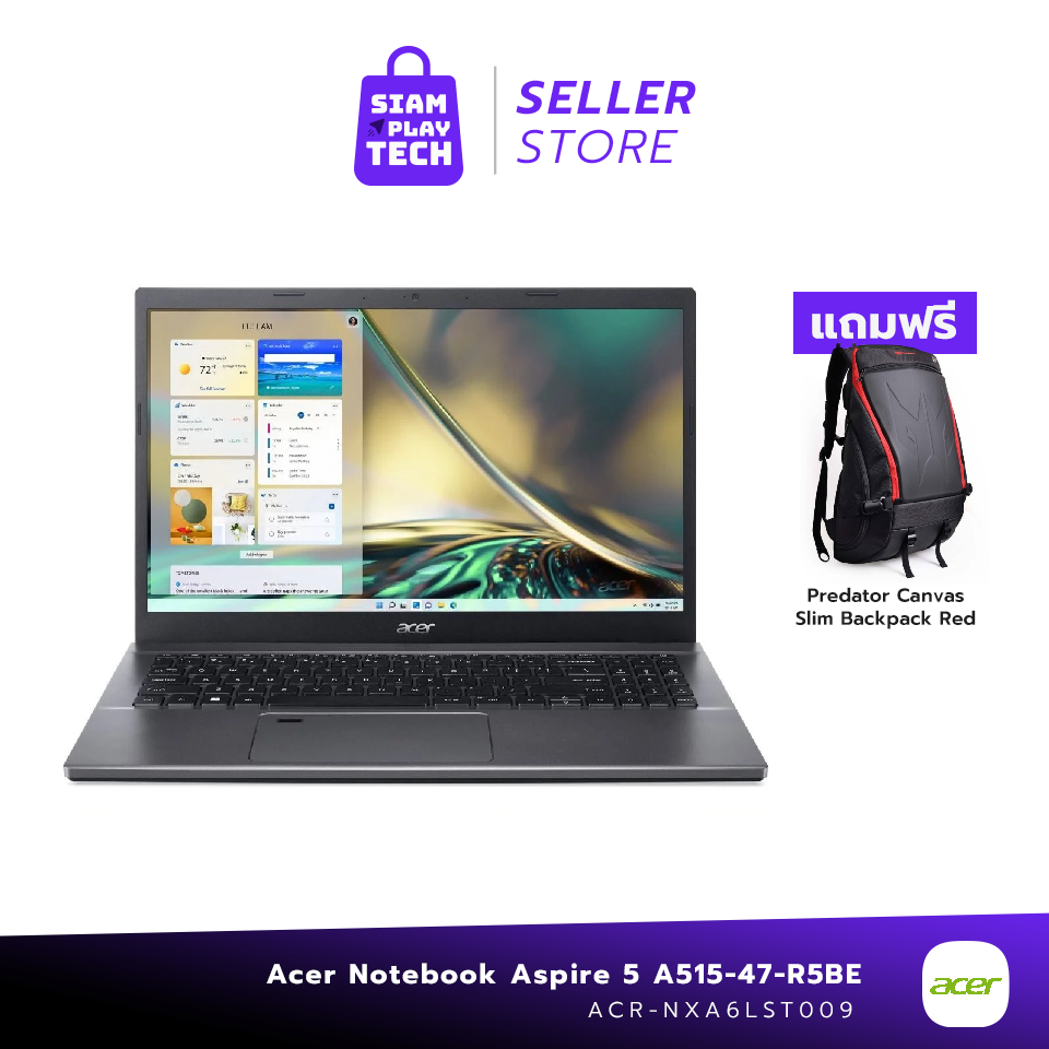 ACER ASPIRE A515-47-R5BE / AMD R5-5625U/8G/512G UMAW11 Steel Gray (โน้ตบุ๊คเอเซอร์)