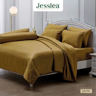 Jessica Jacquard Silk Shine 500 เส้นด้าย QS767 ชุดเครื่องนอน ผ้าปูที่นอน ผ้าห่มนวม ผ้าทอลายเรียบหรู สามารถป้องกันไรฝุ่น