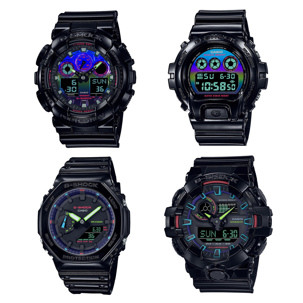Casio G-Shock รุ่น GA-100RGB,GA-700RGB,GA-2100RGB,DW-6900RGB (GA-100RGB-1A,GA-700RGB-1A,GA-2100RGB-1