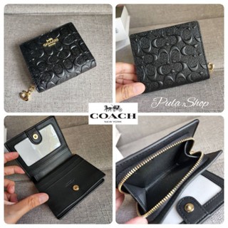 COACH C7353 SNAP WALLET กระเป๋าสตางค์ลาย C นูน ใบสั้น 005