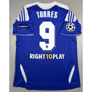 เสื้อบอล ย้อนยุค เชลซี เหย้า 2011 Retro Chelsea Home พร้อมเบอร์ชื่อ 9 TORRES อาร์มครบ ชุดแชมป์ยูฟ่า แชมเปี้ยนลีค เรโทร ค