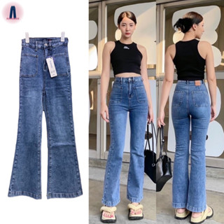 𝐍𝐢𝐧𝐚 𝐣𝐞𝐚𝐧𝐬 (S-2XL) กางเกงยีนส์เอวสูงผ้ายืดเยอะทรงขาม้าเก็บทรงสวยสียีนส์ฟอกด่างสไตล์เกาหลี y2k #5681 jeansdede