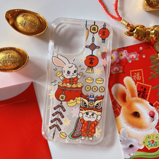 เคสสำหรับไอโฟน Happy Chinese New years พื้นหลัง ใส - Dual Guard เคสใส 2 ชั้น iPhone (ผลิตตามออร์เดอร์)