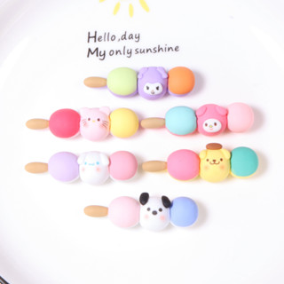 ส่งจากไทย☁️ RS310 ᵕ̈  เรซิ่น ขนมดังโงะ Dango สำหรับตกแต่งโทรศัพท์ กระจก เคสยาดม Jibbitz shoes Charm 3D [แพค 6ชิ้น]