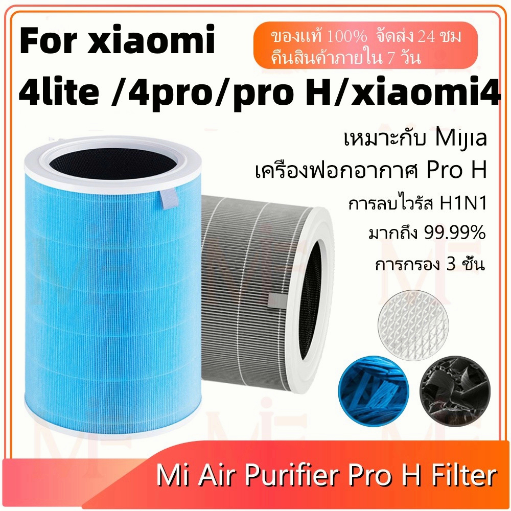 【มี RFID】สำหรับ แผ่นกรอง ไส้กรอง xiaomi รุ่น 4/4lite/4pro/pro H filter air purifier ไส้กรองเครื่องฟอ