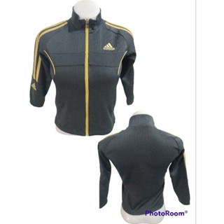 เสื้อแจ็คเก็ตวอร์มแบรนด์ ADIDAS CLIMALITE Size 120(10-13Y) มือ2