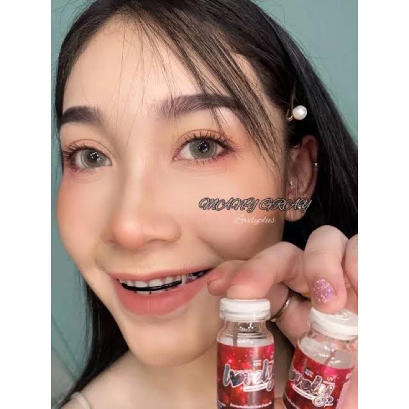 💓Many สีเทา&สีน้ำตาล 💓Bigeye Lovely lens มีเลขที่จดเเจ้งถูกต้อง คอนเเทคเลนส์กรองเเสง