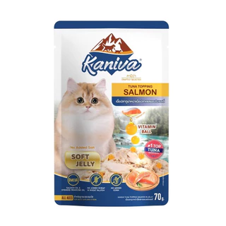 Kaniva Wet Food Jelly 70 g. อาหารเปียกแมวทุกสายพันธุ์ ยกลัง 48ซอง