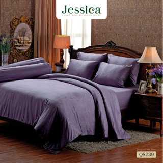 Jessica Jacquard Silk Shine 500 เส้นด้าย QS739 ชุดเครื่องนอน ผ้าปูที่นอน ผ้าห่มนวม ผ้าทอลายเรียบหรู สามารถป้องกันไรฝุ่น