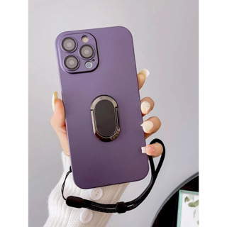 เคสโทรศัพท์ไอโฟน iPhone สีพื้น พร้อมที่ใส่แหวน