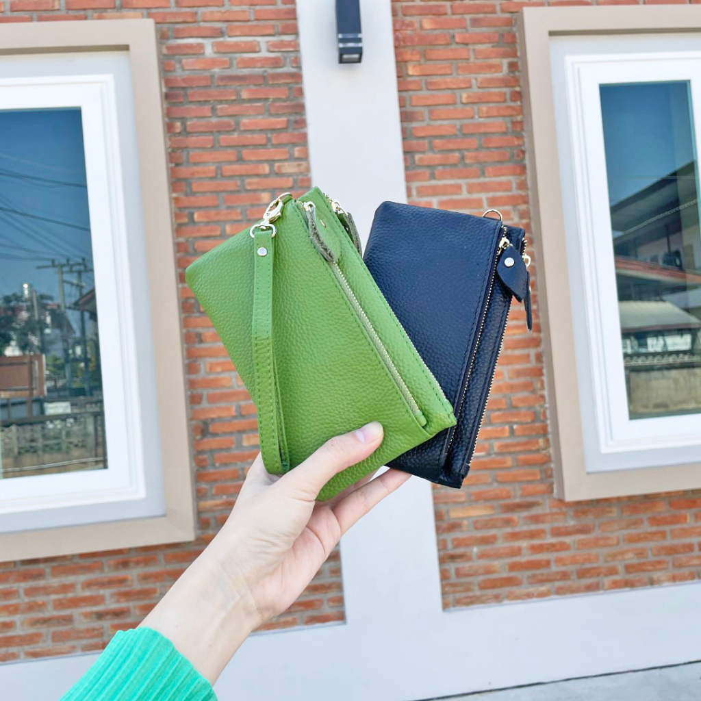 หนังวัวแท้ - Wallet Bag กระเป๋าสตางค์ กระเป๋าถือ ผู้หญิง S8-81
