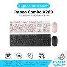 KEYBOARD &amp; MOUSE (คีย์บอร์ดและเมาส์ไร้สาย) RAPOO WIRELESS COMBOSET X260 (EN/TH) PINK