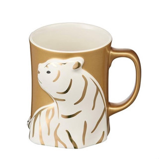 🎀【พร้อมส่ง】 2022 แก้วสตาร์บัคส์เกาหลี Starbucks Korea New Year Tiger Gold Mug 355ml/ 12oz