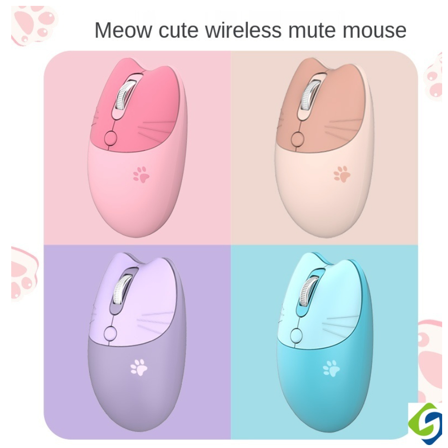 พร้อมส่งจากไทย เสียงเงียบ Mofii CAT M3 เมาส์ไร้สาย รูปการ์ตูนแมวน่ารัก เสียบ usb สําหรับแล็ปท๊อป