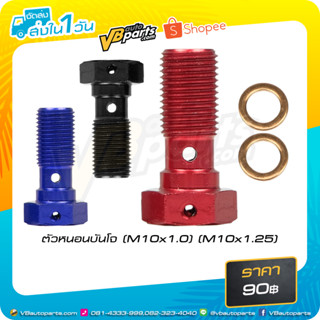 ชุดตัวหนอนบันโจ (M10 x 1.0/1.25) + แหวนทองแดง 1 คู่