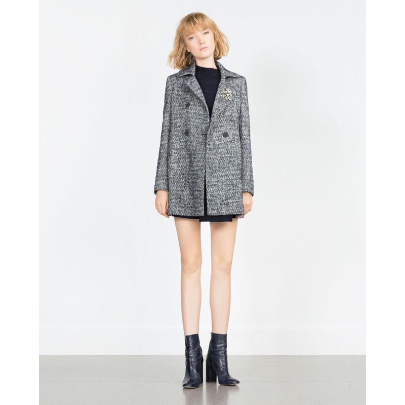 🎀เสื้อโค้ท Zara (wool coat) ไซส์ XS มือสอง (ส่งฟรีEMS)