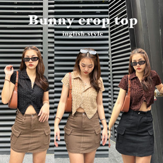 เสื้อครอปแขนสันปลายแหลม เสื้อผ้าผู้หญิง รุ่น Banny crop top