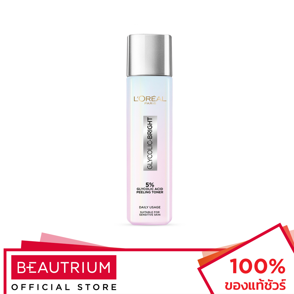 L'ORÉAL PARIS Glycolic Bright Glowing Peeling Toner โทนเนอร์ 128ml