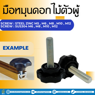 มือหมุนดอกไม้ตัวผู้ Star Knob (Steel / SUS304)