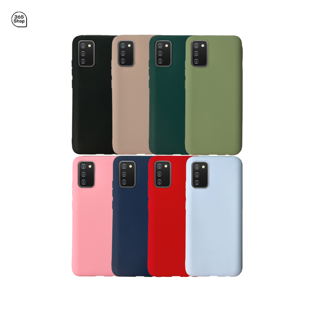 เคส สำหรับ Samsung Galaxy A02s A03s เคสซิลิโคนนิ่ม กันกล้อง TPU สีพื้น