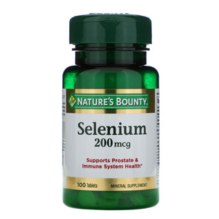 ซีลีเนียม - ป้องกันเซลล์เสื่อม Natures Bounty Selenium 200 mcg Tablets 100 ea