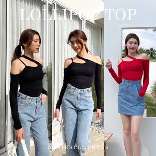 LADIESCLOTHESS #LC189 LOLLIPOP TOP เสื้อแขนยาว แต่งสายคาด