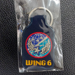พวงกุญแจผ้ากองบิน 6  Wing 6 กรุงเทพมหานคร ทหารอากาศ กองทัพอากาศ