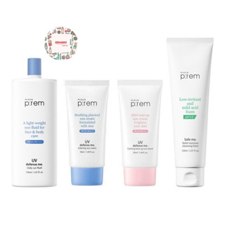 Make Prem P:rem Soothing Physical, Mild Tone Up Sun Cream, Safe me Relief Moisture Cream 50ml, Cleansing, Fluid 150ml