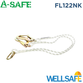 ตัวแทนจำหน่าย! เชือกนิรภัย กันตก แบบ 2 ตะขอ Lanyard A-SAFE FL122NK ขนาด 11 มม. ยาว 1.5 เมตร