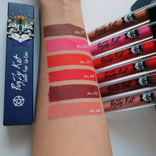 ทุกสี Puzzy Kat Secret Fixer Lip Color 4.5g ลิปจุ่มเนื้อแมท ลิปสติก สีแน่น สีชัด แมท ลิบ ลิป lipstick 1แท่ง พุซซี่แคท