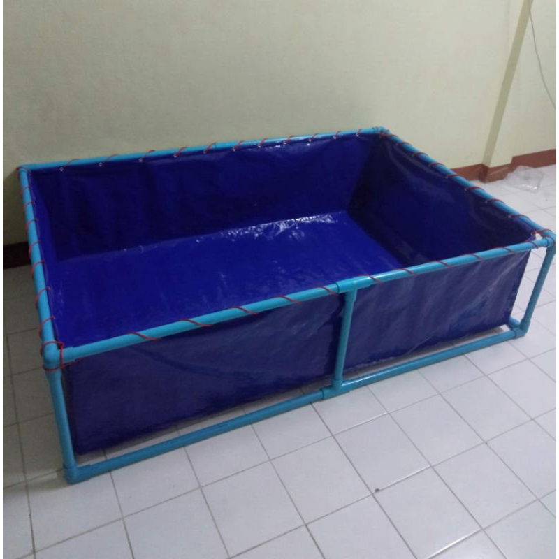 บ่อ ผ้าใบ เกรด A..100×120×40 ซม.พร้อมโครง แถมเชือก