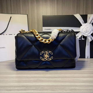 Chanel 19Bag  Grad original หนังวัวเเท้ทั้งใบ Size 26CM free box set