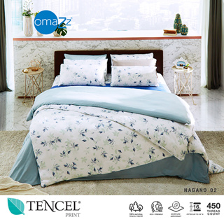 Omazz ผ้าปู 5ฟุต 1ชิ้น รุ่น TENCEL PRINT รหัส NAGANO 02