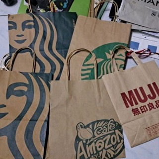 ถุงกระดาษ Starbucks Muji มือสอง​ พร้อมส่ง🔥🔥