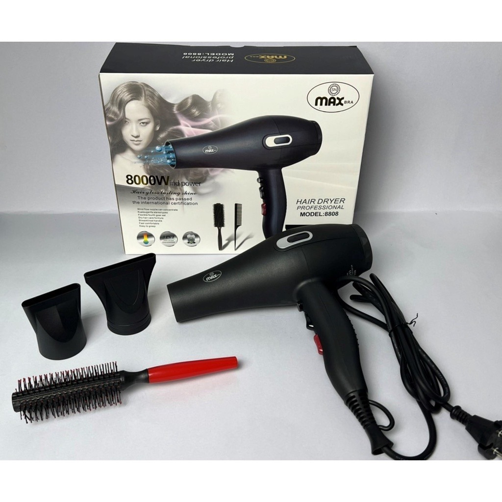 ไดร์เป่าผม MAX NO:8808/809 6000W รุ่น HairDryer-(Max-8808) ไดร์เป่าผมร้านเสริมสวย เครื่องเป่าผม