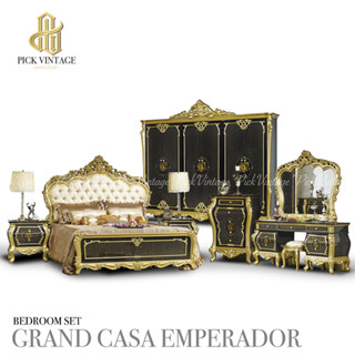 GRAND CASA EMPERADOR : EXCLUSIVE BEDROOM SET ชุดห้องนอนหลุยส์ เกรดพรีเมี่ยม รุ่น “แกรนด์ คาซ่า เอ็มเพอราโด”