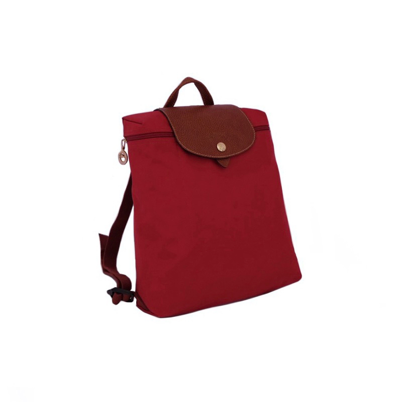 [กระเป๋ามือสอง] ♥️ LONGCHAMP PARIS ♥️ ของแท้! 10นิ้ว สีแดง กระเป๋าสภาพดี เป้ กระเป๋าเป้ ลองชอม