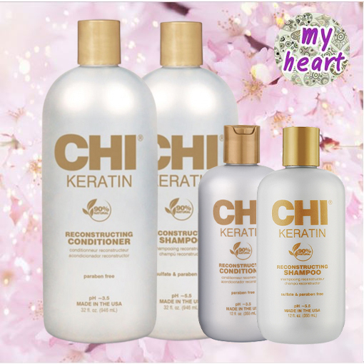 CHI Keratin Shampoo/Conditioner 355/946 ml​ แชมพู ครีมนวด เติมเคราตินแก่เส้นผม