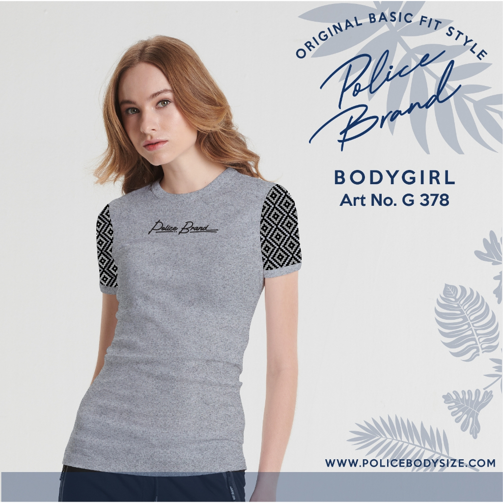 เสื้อคอกลม Police Bodygirl เสื้อทรงพอดีตัว G378 — صورة 3
