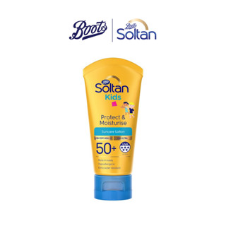 BOOTS SOLTAN โซลแทน คิดส์ โพรเท็ค แอนด์ มอยส์เจอร์ไรซ์ ซันแคร์ โลชั่น ยูวีบี เวรี่ ไฮ เอสพีเอฟ 50+ 50มล.