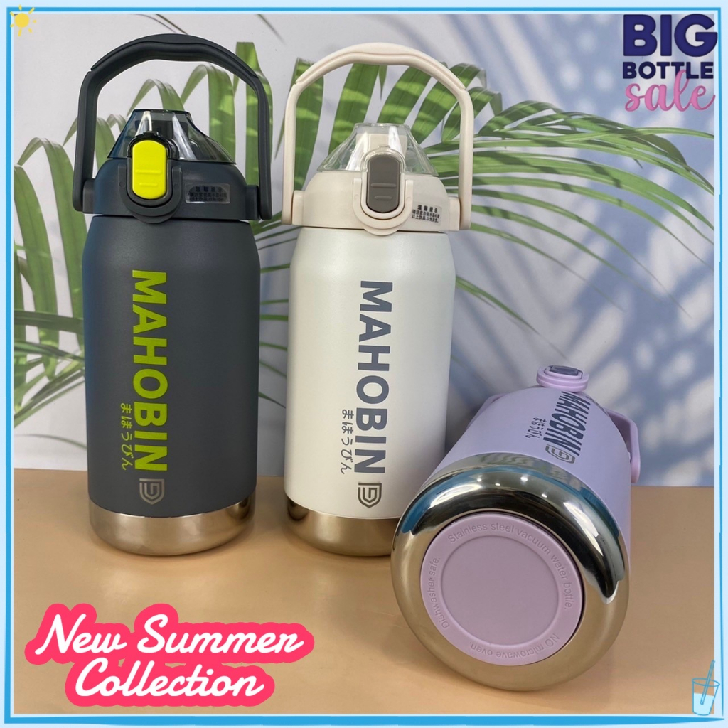 Mahobin แก้วเก็บความเย็น กระบอกน้ำ ขนาด1000 ML / 1200ML  สแตนเลส sus316  V4 รูปที่ 5