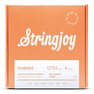 Stringjoy Foxwoods - coated acoustic strings 12-54 สายกีต้าร์โปร่งเคลือบ