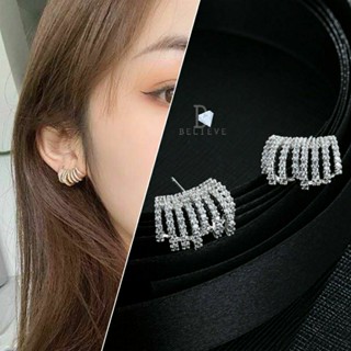 [สุดปัง] 💎 ต่างหูเพชรCZทรงครอบหู ใส่ออกงาน เรียบหรู [DB11]