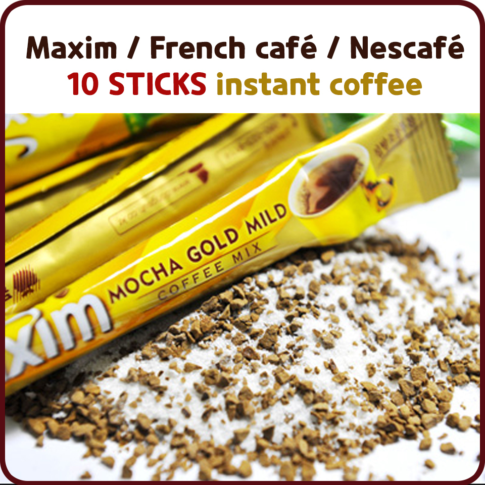 [ Maxim, French café, Nescafé ] 10 STICKS instant coffee / Coffee Mix Stick 3 in 1 กาแฟผสมสำเร็จรูปเกาหลี